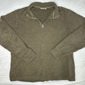 Apt 9 Men’s Cotton Brown Half-Zip Long Sleeve Sweater, Size Extra Large, XL